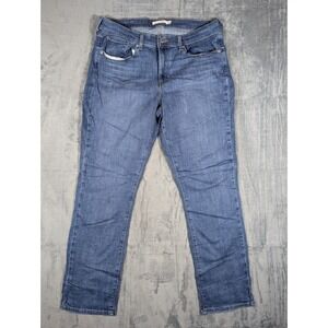 Levi's Classic Straight Leg Jeans Women's Size 12 Medium Wash Stretch Denim
